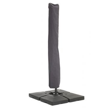 Parasol beschermhoes - met ritssluiting - voor zweefparasol van 300x300 cm - donkergrijs 