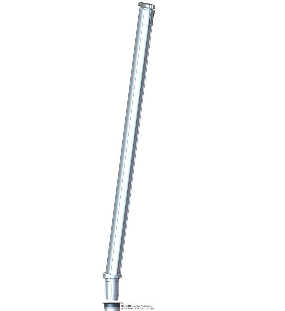 Gard & Rock - uitschuifbare paal - voor schaduwzeil - zilvergrijs