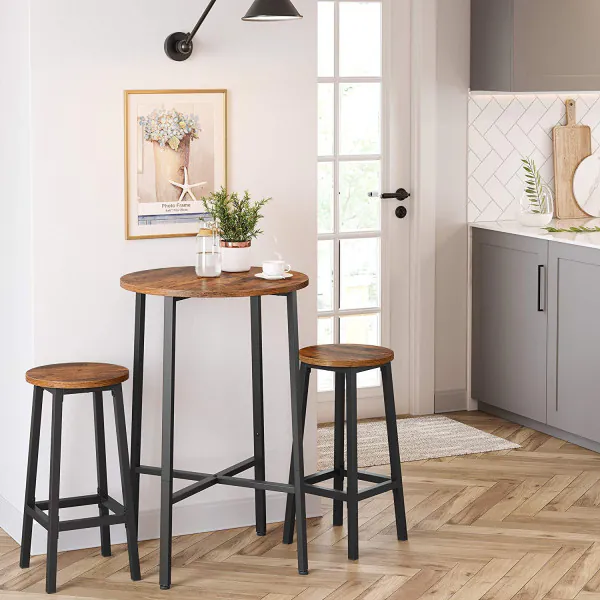 Set van 2 barstoelen DARIEN Goudbruin
