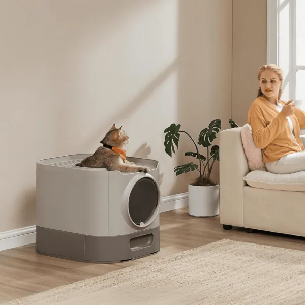 Liyong Kattentoilet, opvouwbare kattenbak met grote ruimte Draagbare