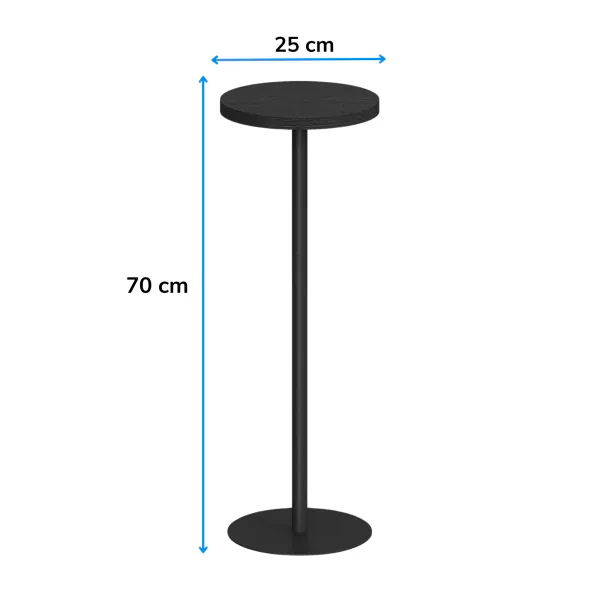 Ronde polypropyleen salontafel, Roze, 70x70x36 cm - IBIZA