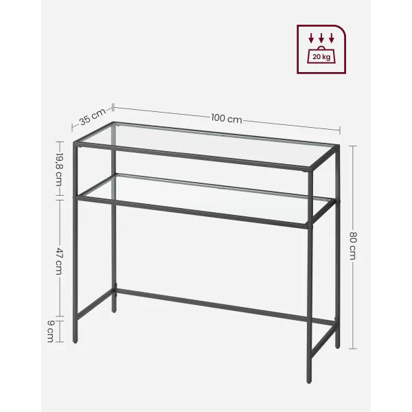 HOMCOM bijzettafel stand plank nesttafel boekenkast salontafel opbergruimte ruimtebesparend woonkamer slaapkamer studeerkamer wit 45 x 40 x 55 cm