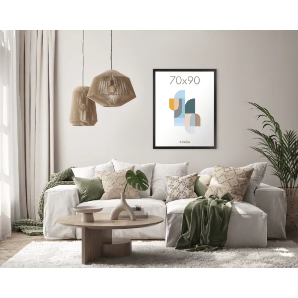 Fotokader - fotolijst - wissellijst - 70x90 cm - MDF - zwart | Acaza |