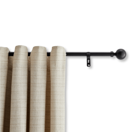 Gordijnroede 120cm zwart metaal - 16mm (1209076) | Leen Bakker Gordijnroede 120cm zwart metaal - 16mm (1209076) | Leen Bakker