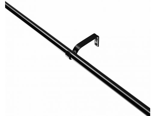 Uitschuifbare gordijnroede - gordijnrail - stang van 90-170 cm - mat - zwart