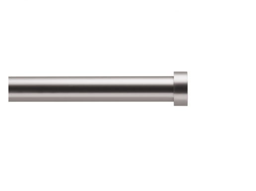 Uitschuifbare gordijnroede - gordijnrail - stang van 125-240 cm - zilvergrijs 