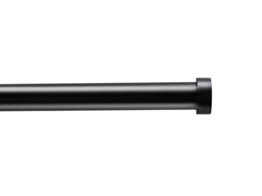 Uitschuifbare gordijnroede - gordijnrail - stang van 125-240 cm - zwart